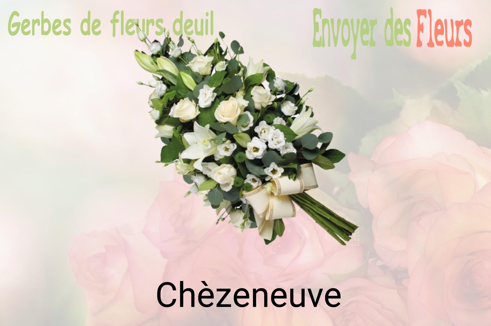 Gerbe de fleurs de deuil livrée à Chèzeneuve